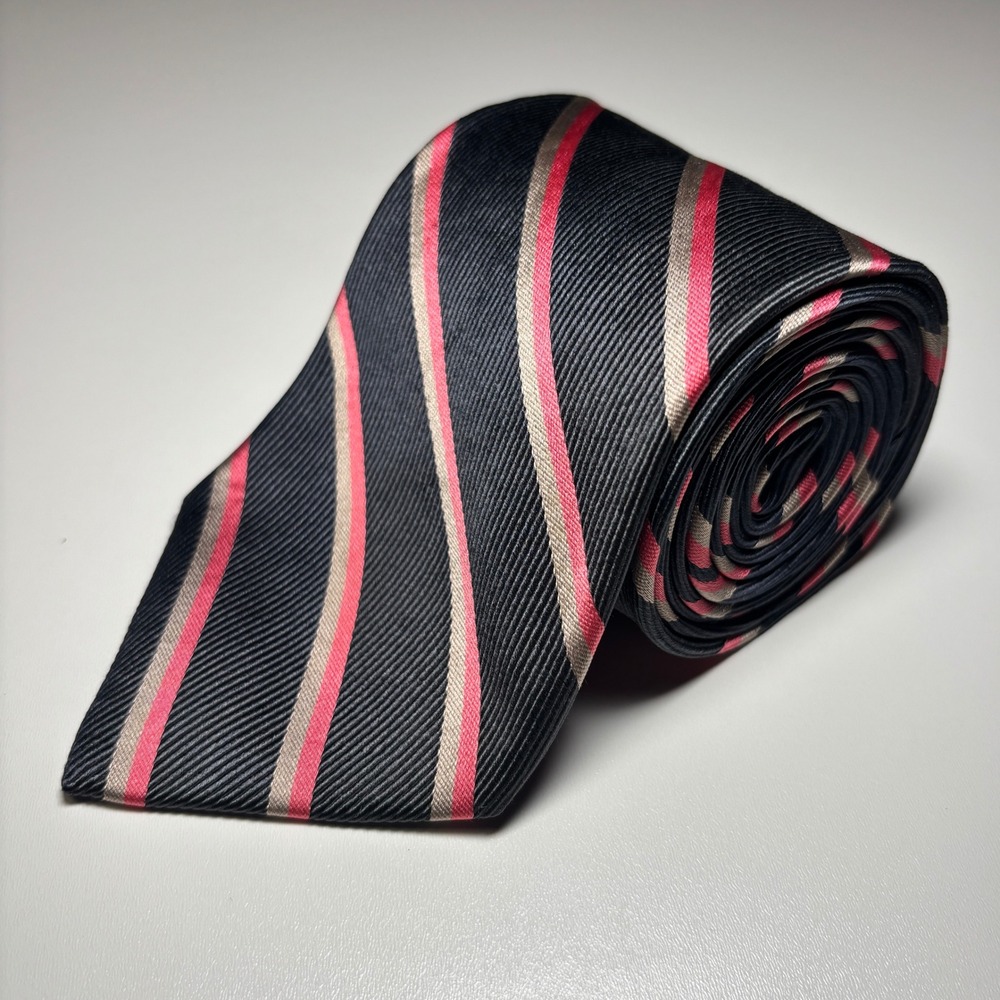Brooks Brothers Silk Vintage Repp Tie Diagonal Stripe Makers Formal USA Made‎